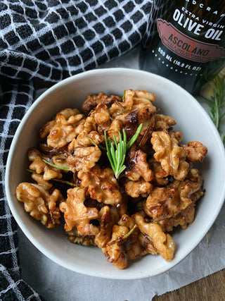 Maple Rosemary Glazed Walnuts