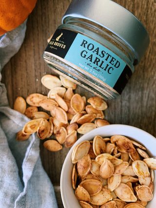 Roasted Garlic Pumpkin Seeds