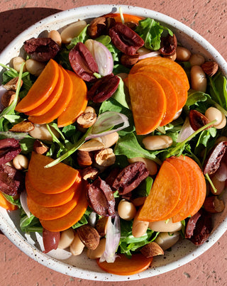 Persimmon Salad with Satsuma Mandarin Vinaigrette