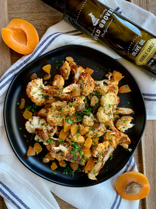Roasted Cauliflower with Apricots and Pistachios
