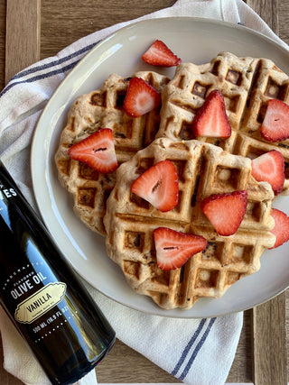 Loaded Banana Nut Waffles