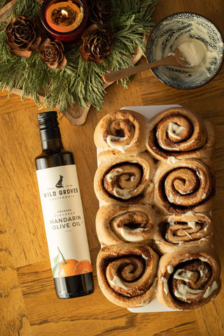 Mandarin Olive Oil Cinnamon Roles