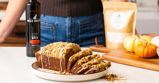 Oak n Egg Pumpkin Bread with Bakery-Style Streusel & Maple Vanilla Olive Oil Glaze