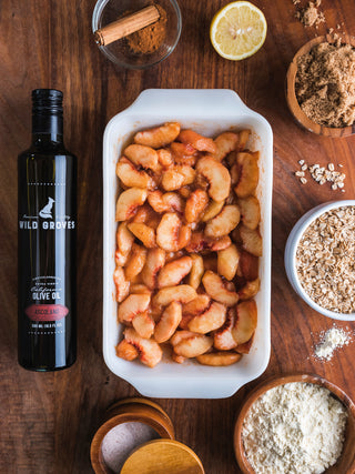 Yummy Comfort Foods – A seasonal Peach Crumble with our Star Ascolano⭐️🍎🍏⭐️!