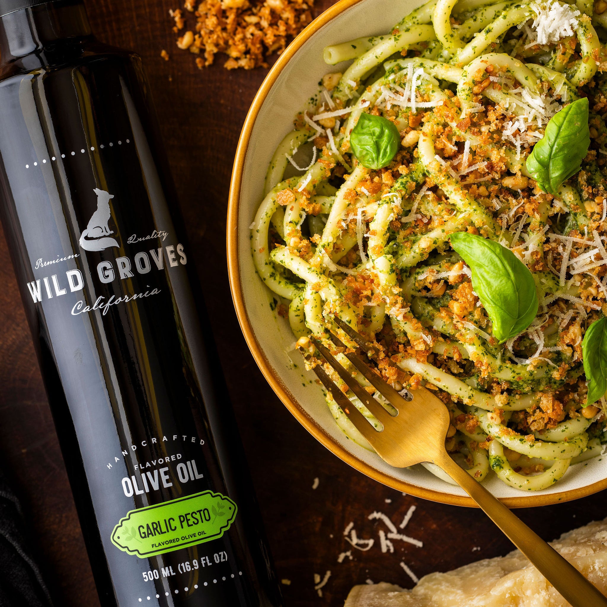 Pesto Pasta with our New Garlic Pesto Olive Oil