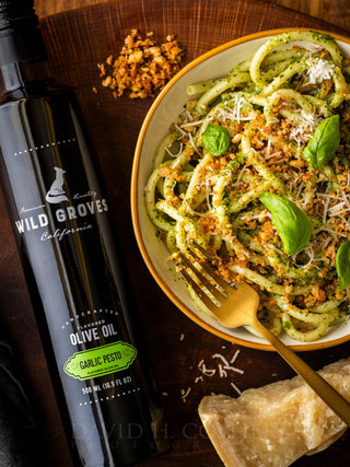 Pesto Pasta with our New Garlic Pesto Olive Oil