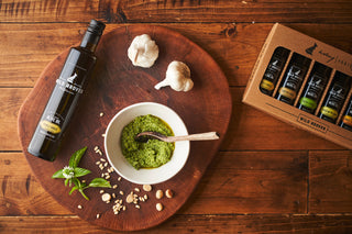 Double Garlic Macadamia Nut Pesto