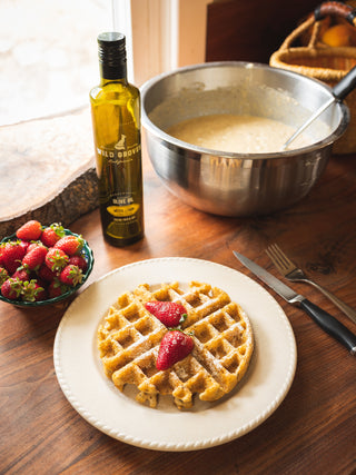 Meyer Lemon Olive Oil Waffles