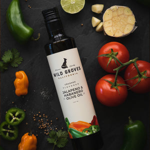 Jalapeno and Habanero Olive Oil will kick your cooking up a notch