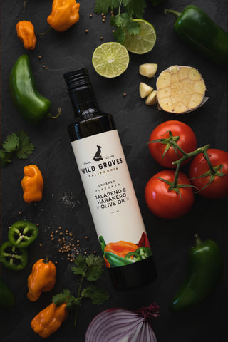 Jalapeno and Habanero Olive Oil will kick your cooking up a notch