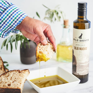Enjoy your Olio Nuovo with a fresh French Baguette and our tangy Traditional Balsamic!