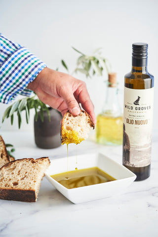 Enjoy your Olio Nuovo with a fresh French Baguette and our tangy Traditional Balsamic!