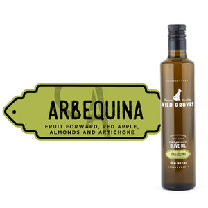 <b>Arbequina Extra Virgin Olive Oil</b> <br> Mild, Herbaceous, Everyday Use